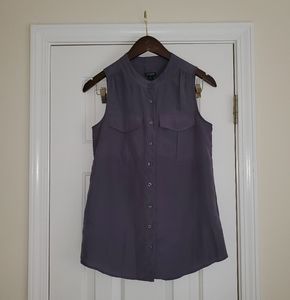 J. Crew Grey Sleeveless Blouse